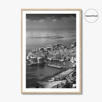 Dubrovnik Black and White Fine Art Photo Print, Old Town Croatia Poster Europe Decor