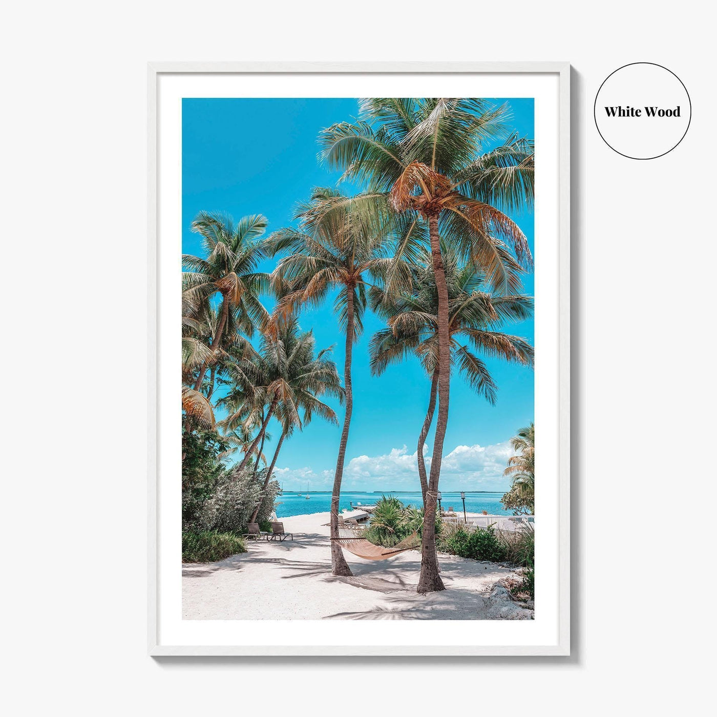 Key Largo Fine Art Photo Print, Florida, Tropical Beach, Palm Trees Poster