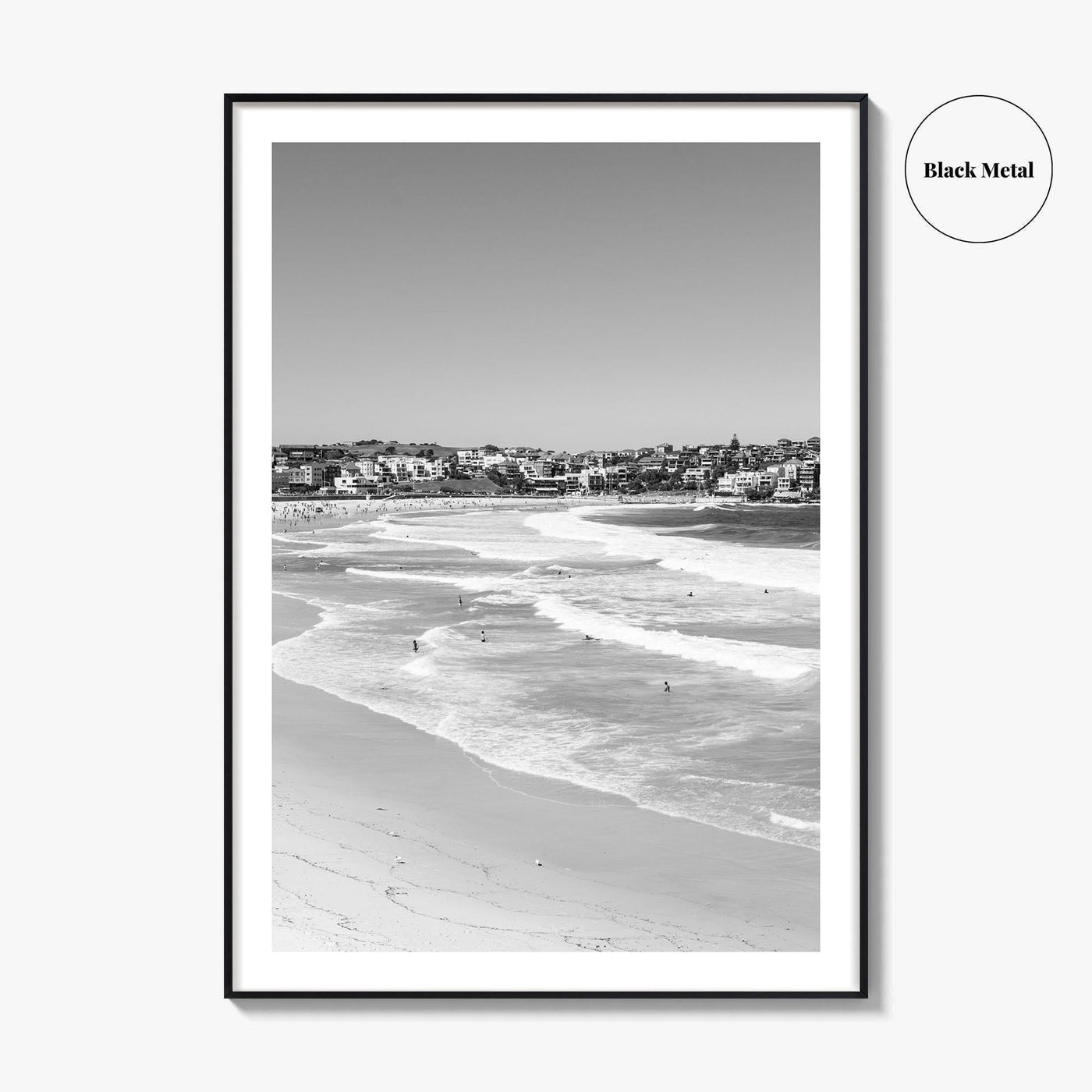 Bondi Beach Black and White Fine Art Photo Print, Sydney Australia Wall Decor Poster