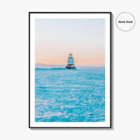 Burlington Vermont Fine Art Photo Print, Lake Champlain Breakwater, Winter, USA, Poster