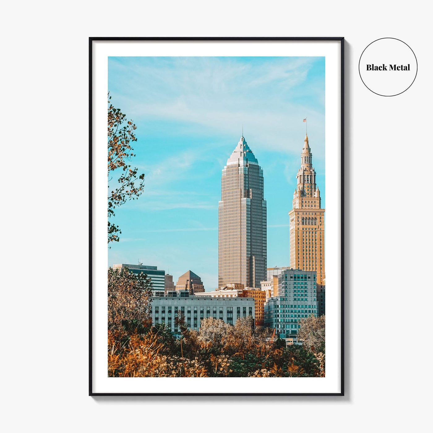Cleveland Skyline Fine Art Photo Print, Ohio Poster, USA Wall Decor, Terminal Tower