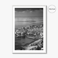 Dubrovnik Black and White Fine Art Photo Print, Old Town Croatia Poster Europe Decor