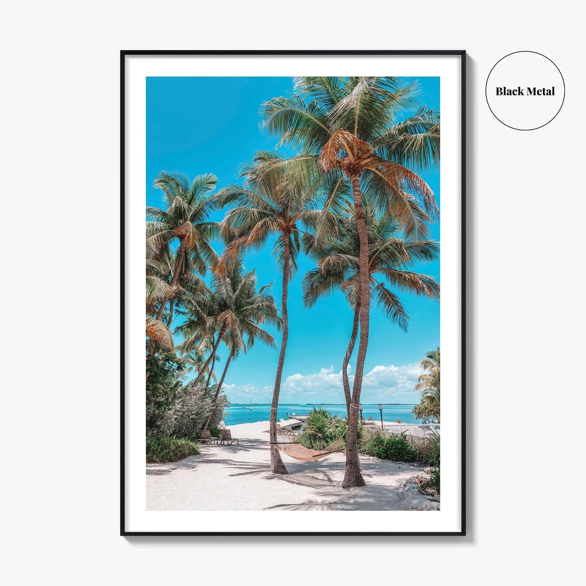 Key Largo Fine Art Photo Print, Florida, Tropical Beach, Palm Trees Poster