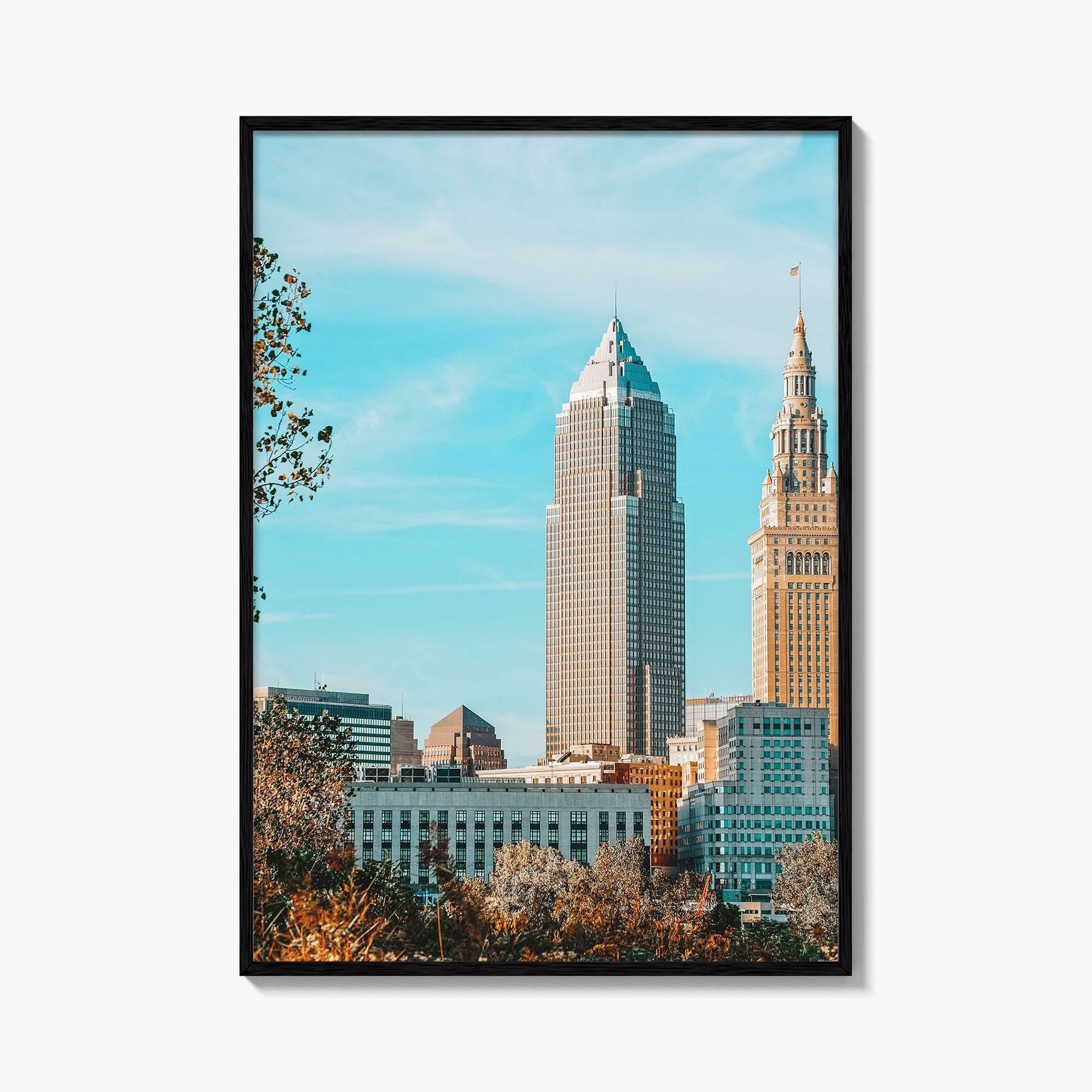 Cleveland Skyline Fine Art Photo Print, Ohio Poster, USA Wall Decor, Terminal Tower