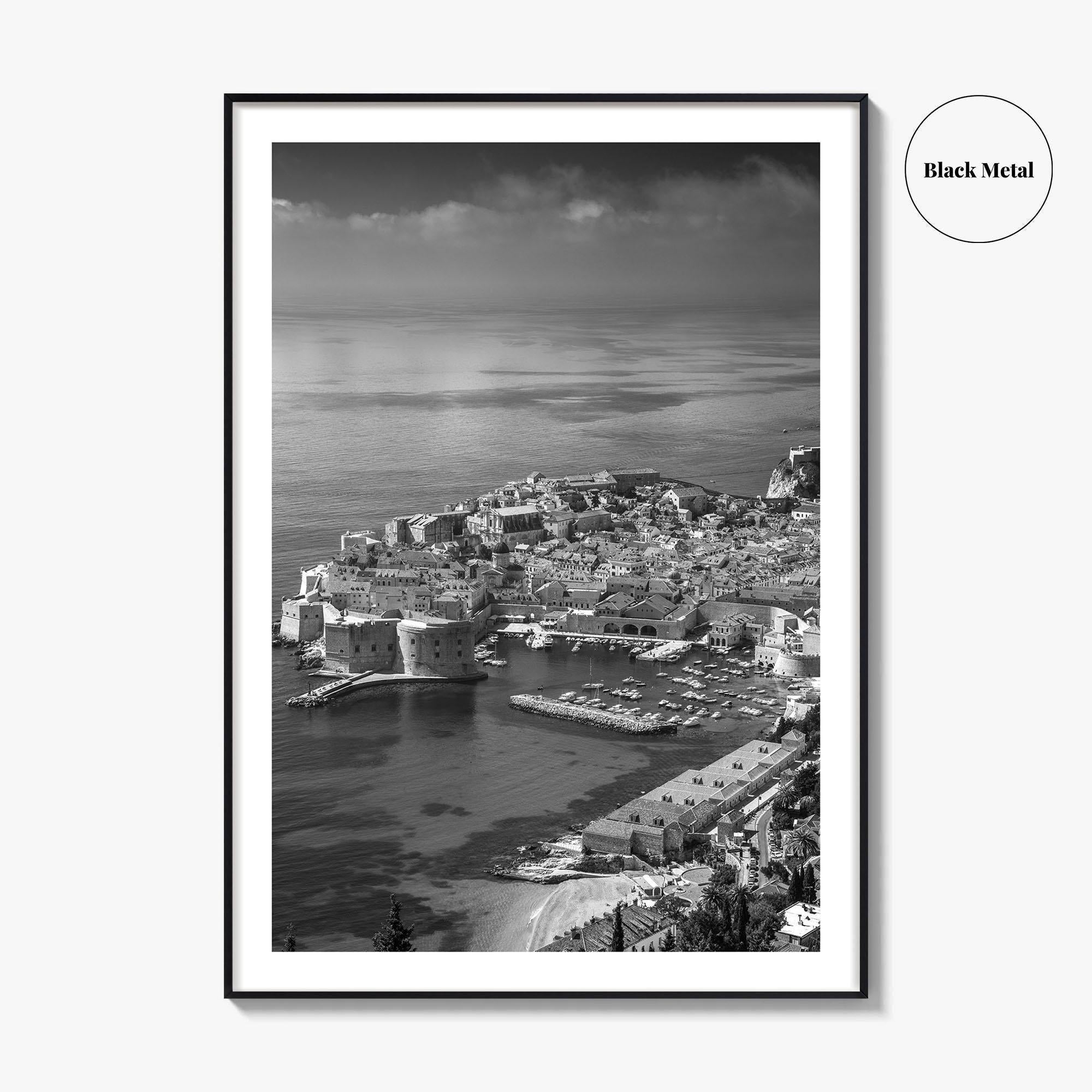 Dubrovnik Black and White Fine Art Photo Print, Old Town Croatia Poster Europe Decor