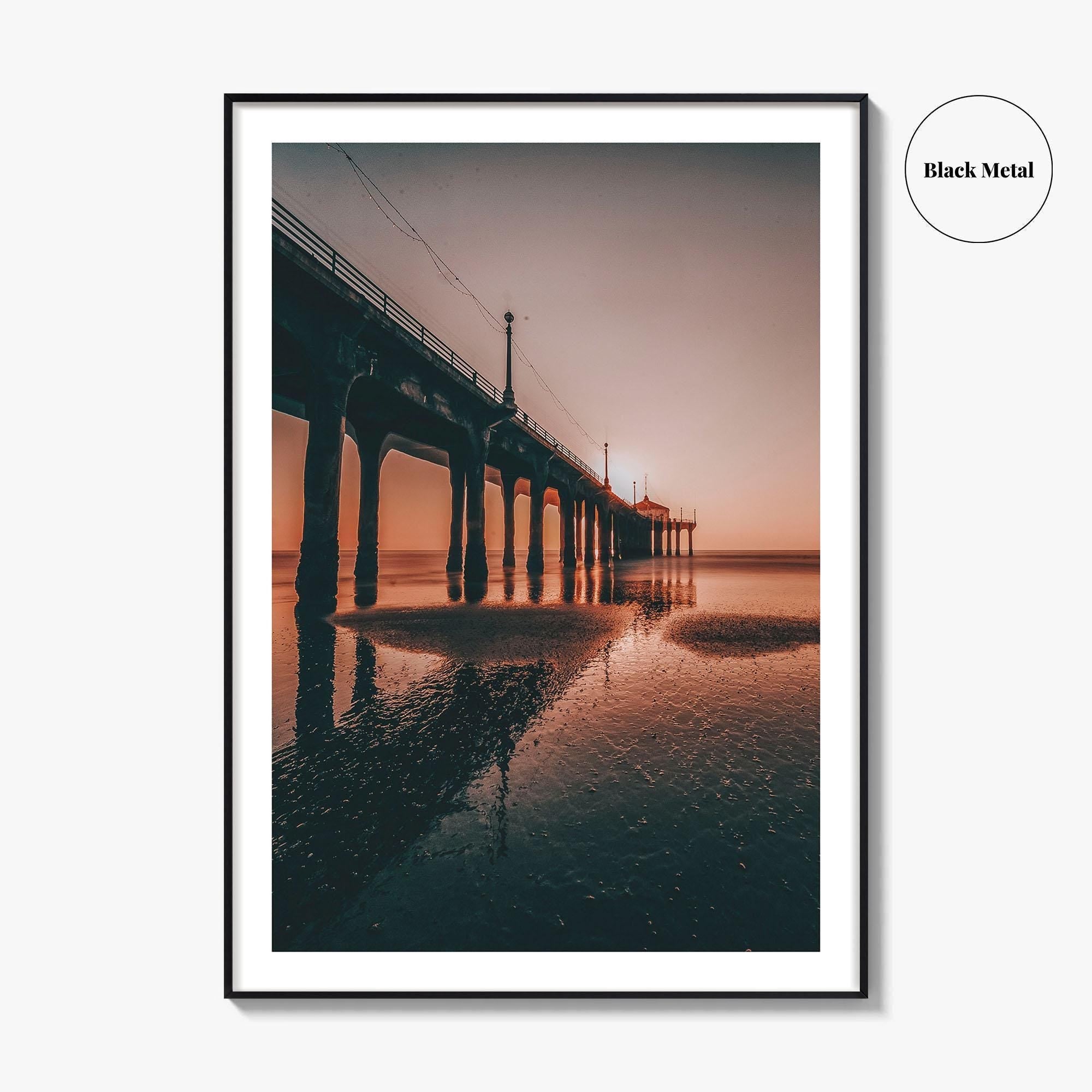 Manhattan Beach Fine Art Photo Print, Pier, Los Angeles, California, USA Wall Decor Poster
