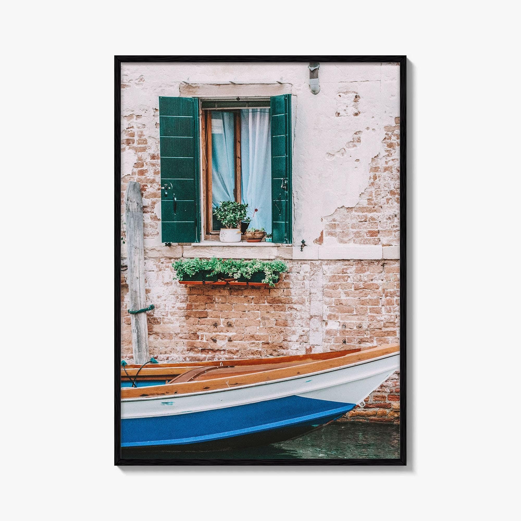 Venice Fine Art Photo Print, Italy, Venezia, Canal, Boat, Wall Decor, Poster