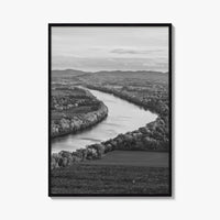 Connecticut Black and White Fine Art Photo Print, CT River Sugarloaf Mountain Poster