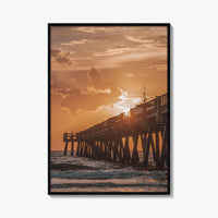 Jacksonville Beach Fine Art Photo Print, Jacksonville Florida Poster, Atlantic Ocean Pier USA