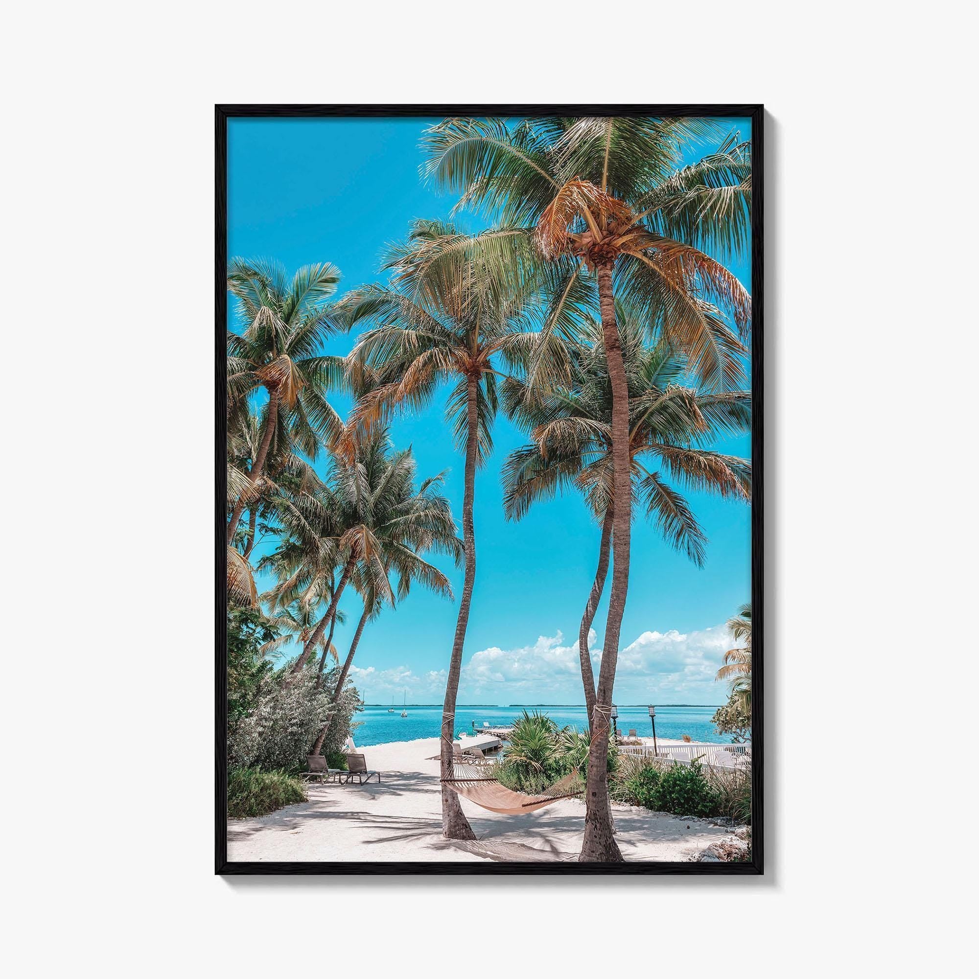 Key Largo Fine Art Photo Print, Florida, Tropical Beach, Palm Trees Poster