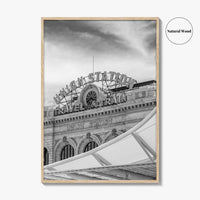 Denver Black and White Fine Art Photo Print, Union Station Colorado Poster