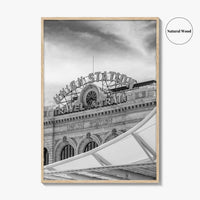 Denver Black and White Fine Art Photo Print, Union Station Colorado Poster