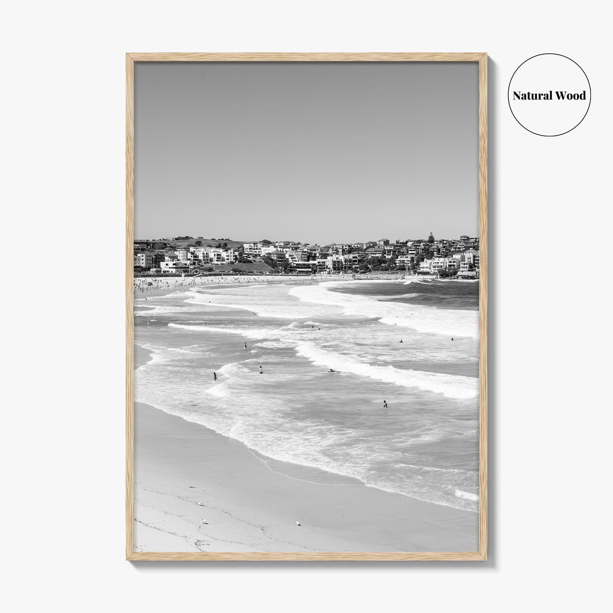 Bondi Beach Black and White Fine Art Photo Print, Sydney Australia Wall Decor Poster