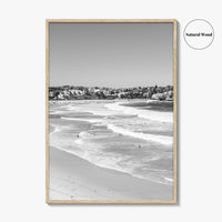 Bondi Beach Black and White Fine Art Photo Print, Sydney Australia Wall Decor Poster