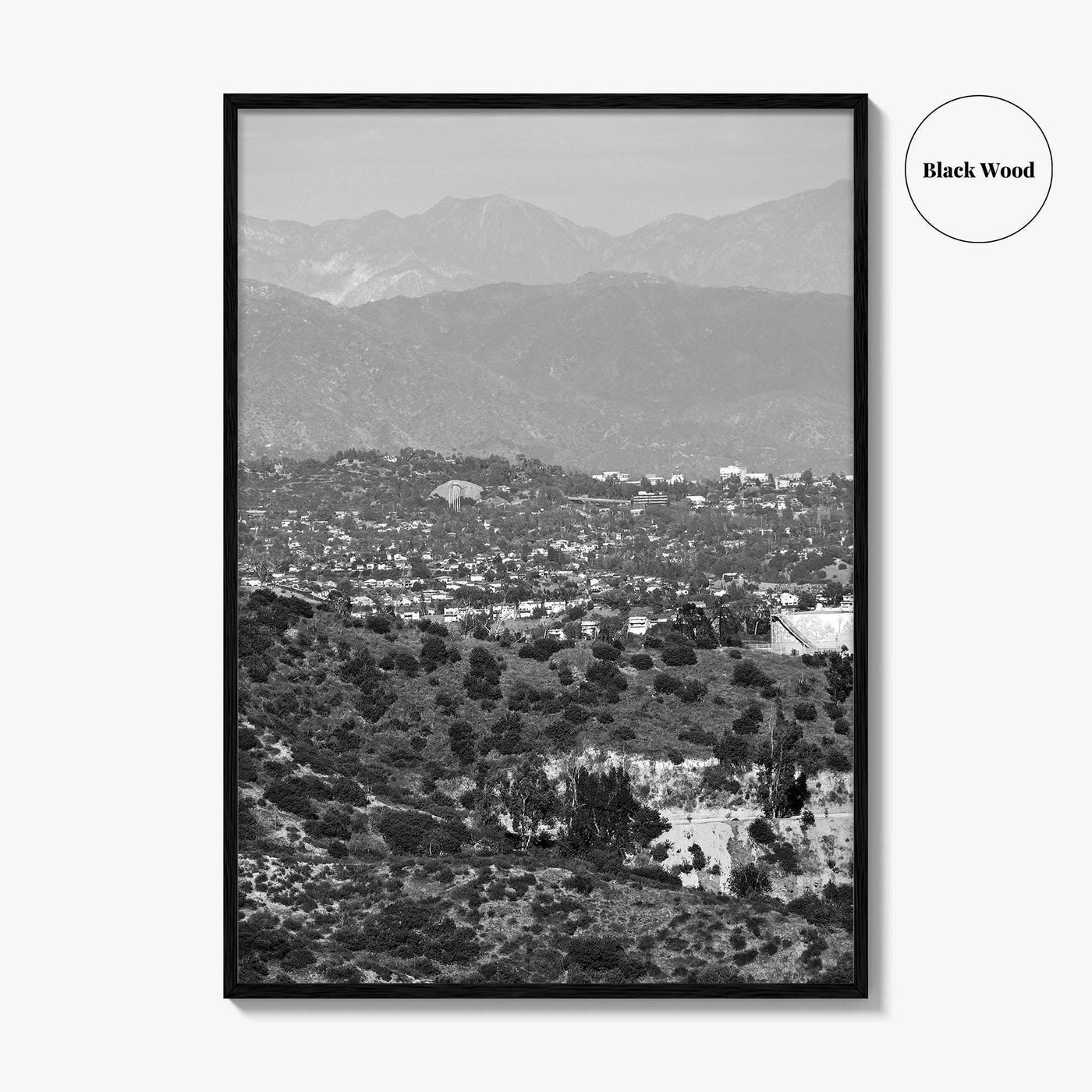 East Los Angeles Black and White Fine Art Photo Print, Northeast LA California Poster