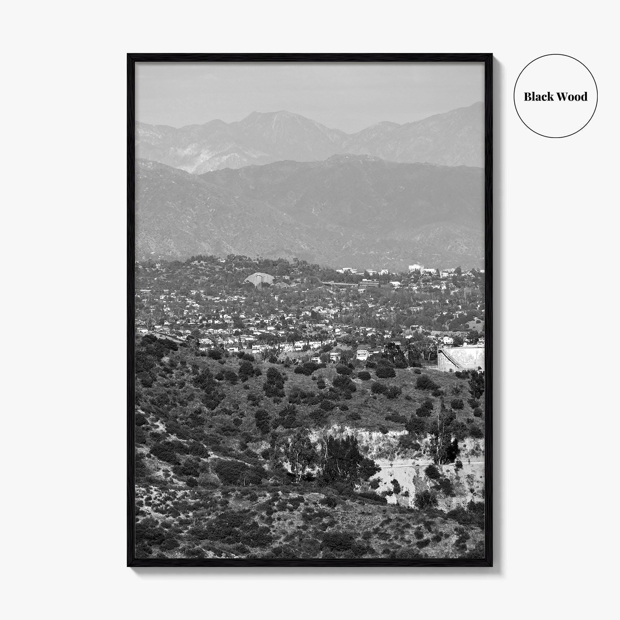 East Los Angeles Black and White Fine Art Photo Print, Northeast LA California Poster