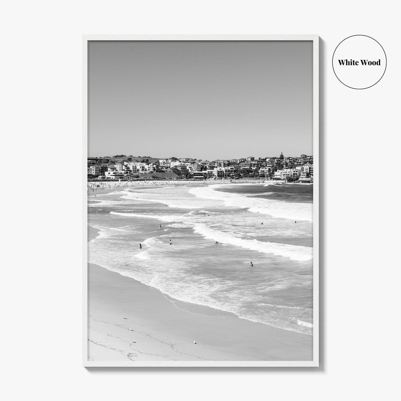 Bondi Beach Black and White Fine Art Photo Print, Sydney Australia Wall Decor Poster