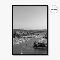 Dana Point Harbor Black and White Fine Art Photo Print, Orange County Poster