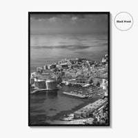 Dubrovnik Black and White Fine Art Photo Print, Old Town Croatia Poster Europe Decor
