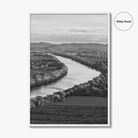 Connecticut Black and White Fine Art Photo Print, CT River Sugarloaf Mountain Poster