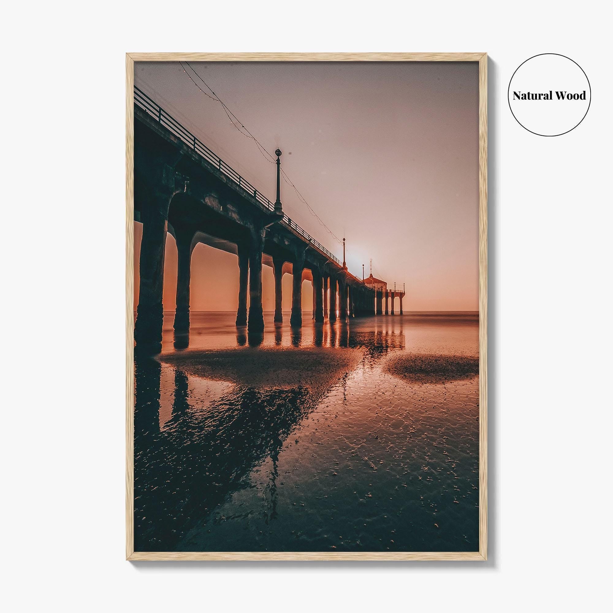 Manhattan Beach Fine Art Photo Print, Pier, Los Angeles, California, USA Wall Decor Poster