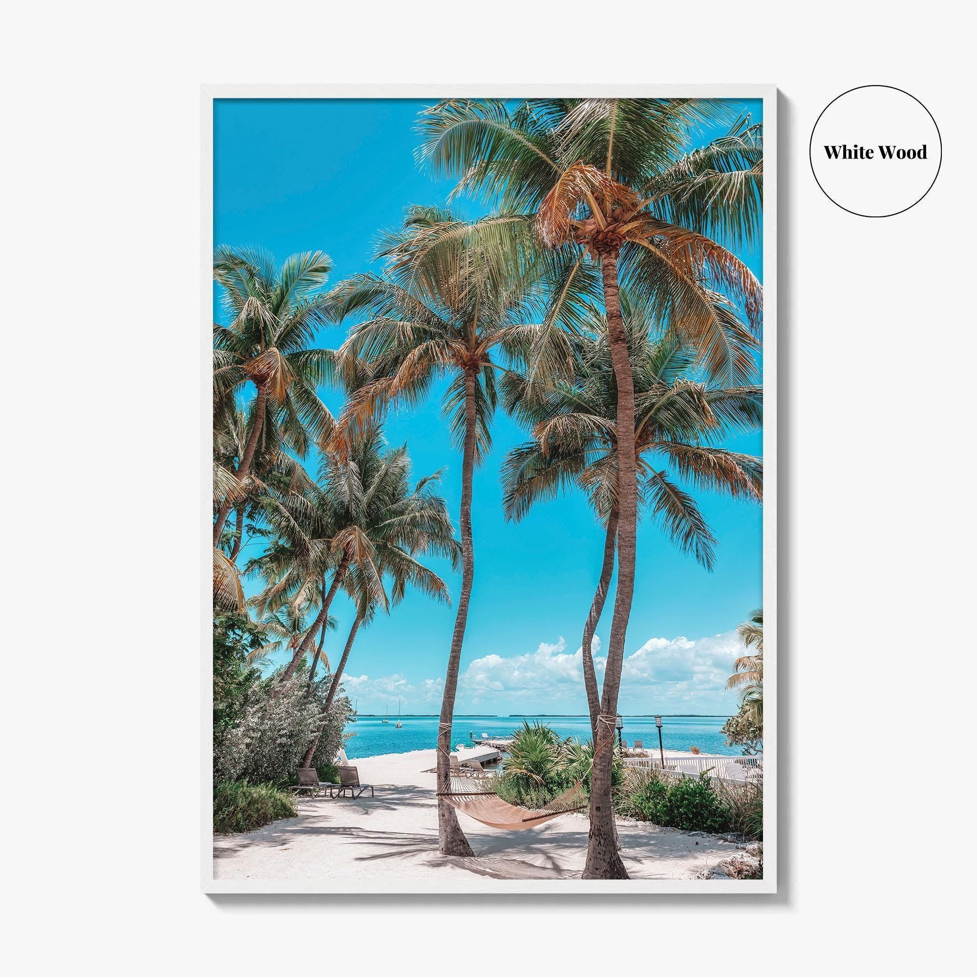 Key Largo Fine Art Photo Print, Florida, Tropical Beach, Palm Trees Poster