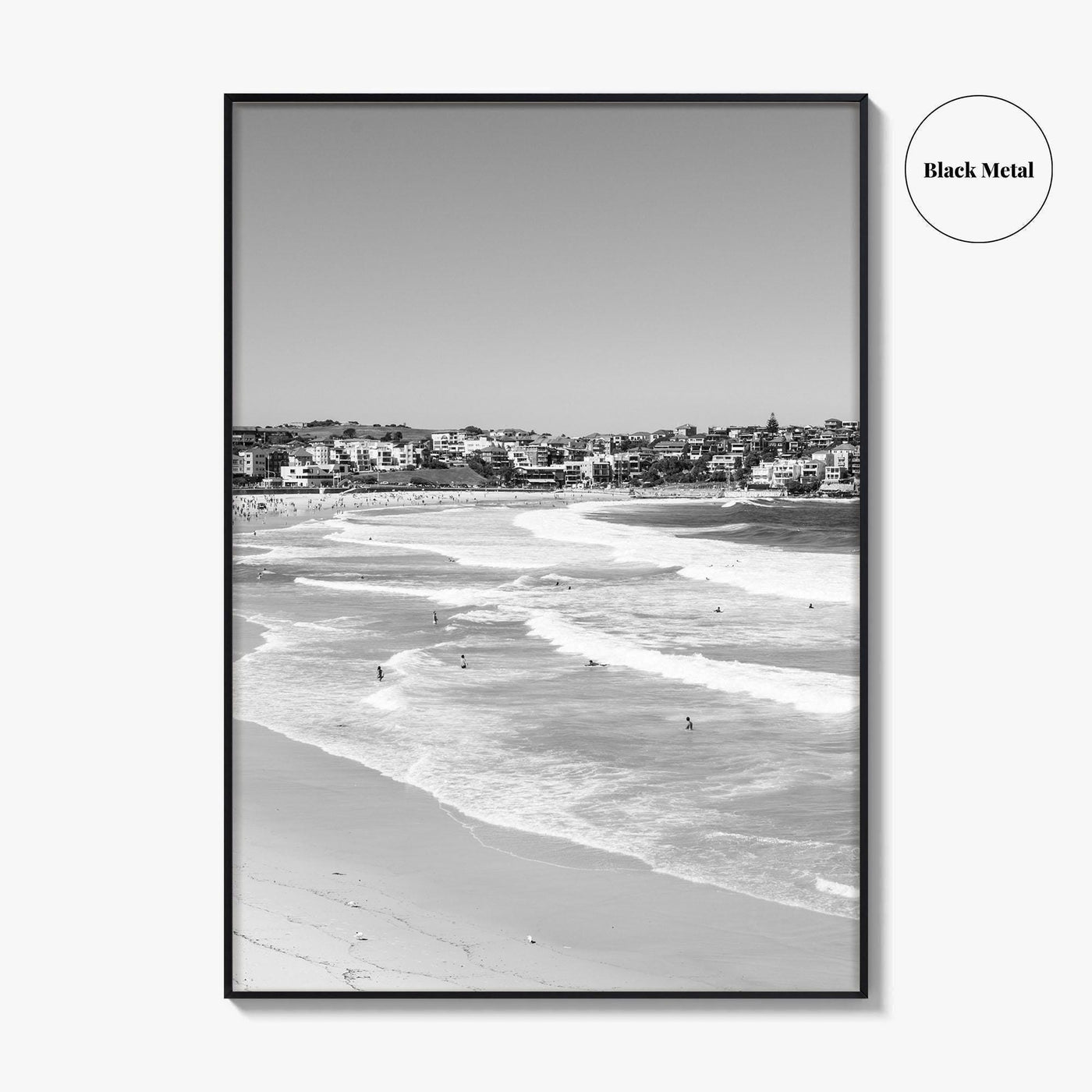 Bondi Beach Black and White Fine Art Photo Print, Sydney Australia Wall Decor Poster