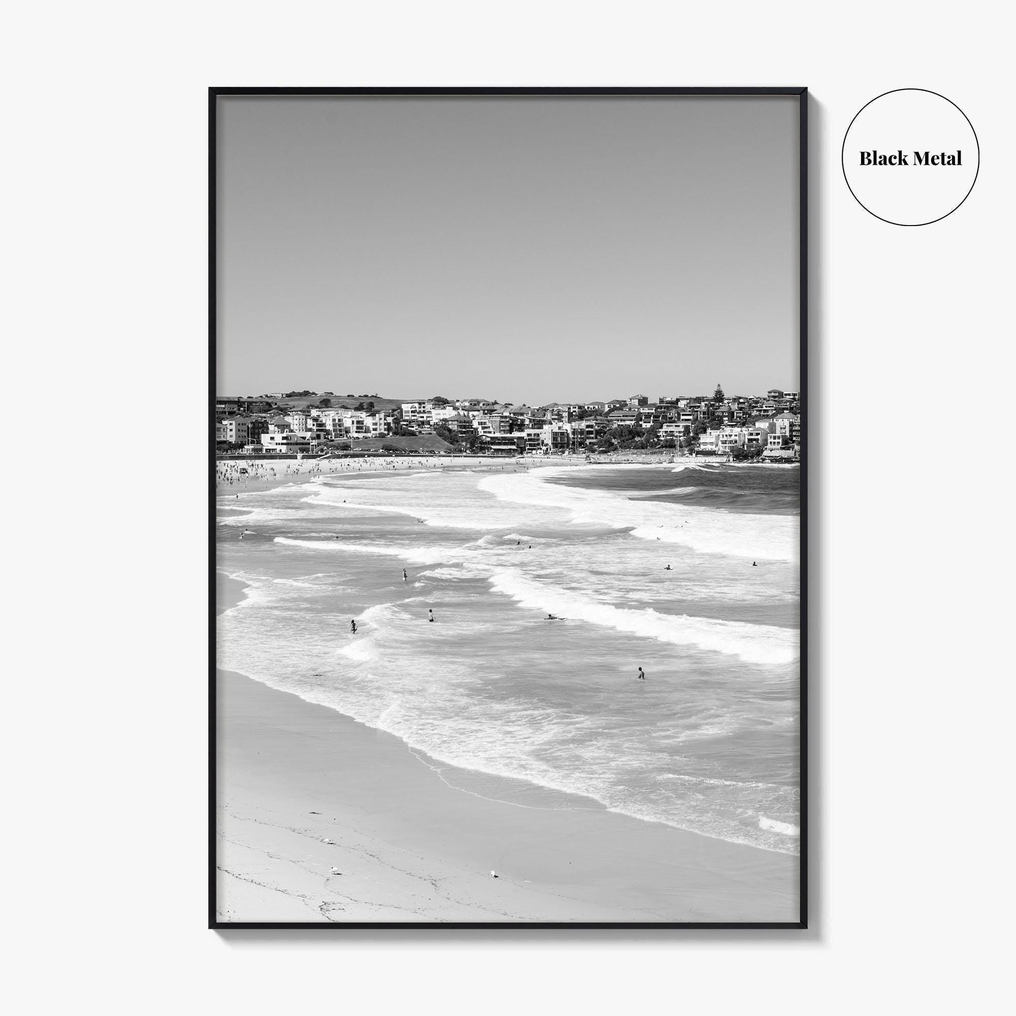 Bondi Beach Black and White Fine Art Photo Print, Sydney Australia Wall Decor Poster