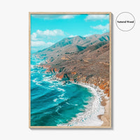 Big Sur Fine Art Photo Print, California, Pacific Coast Highway, Aerial Wall Poster