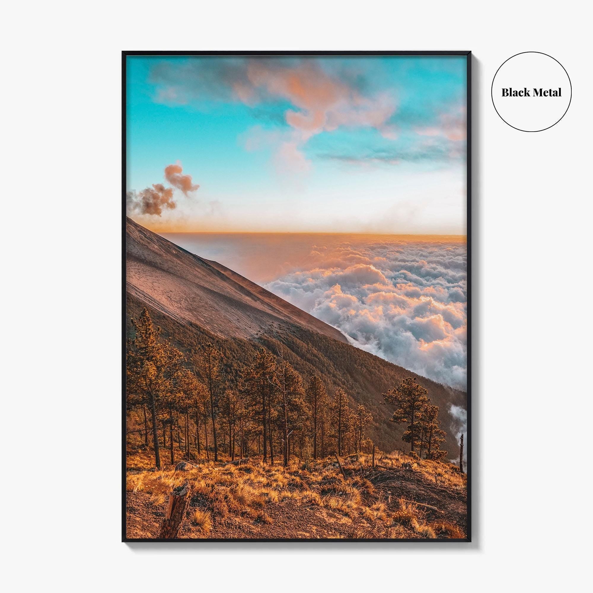 Guatemala Fine Art Photo Print, Volcano above Clouds, Nature Wall Decor Poster