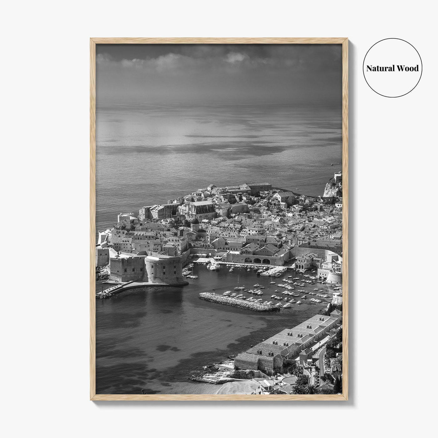Dubrovnik Black and White Fine Art Photo Print, Old Town Croatia Poster Europe Decor