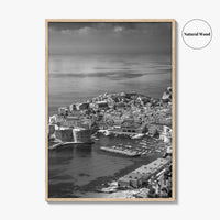 Dubrovnik Black and White Fine Art Photo Print, Old Town Croatia Poster Europe Decor