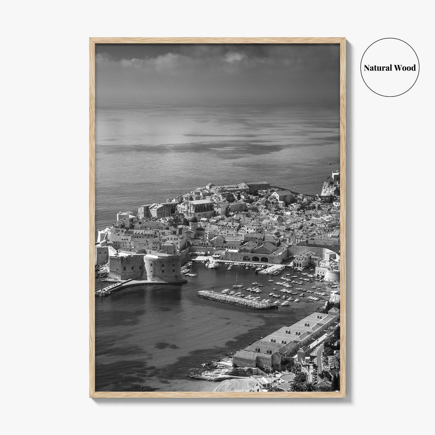 Dubrovnik Black and White Fine Art Photo Print, Old Town Croatia Poster Europe Decor