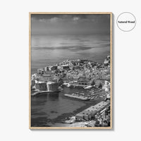 Dubrovnik Black and White Fine Art Photo Print, Old Town Croatia Poster Europe Decor