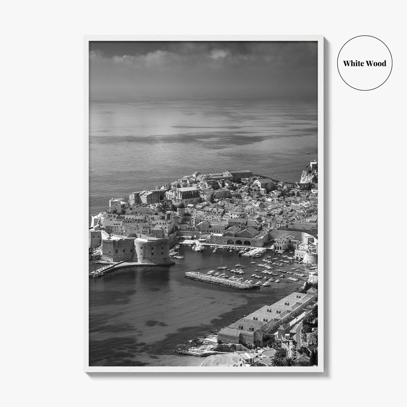 Dubrovnik Black and White Fine Art Photo Print, Old Town Croatia Poster Europe Decor