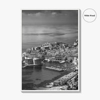 Dubrovnik Black and White Fine Art Photo Print, Old Town Croatia Poster Europe Decor