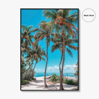 Key Largo Fine Art Photo Print, Florida, Tropical Beach, Palm Trees Poster
