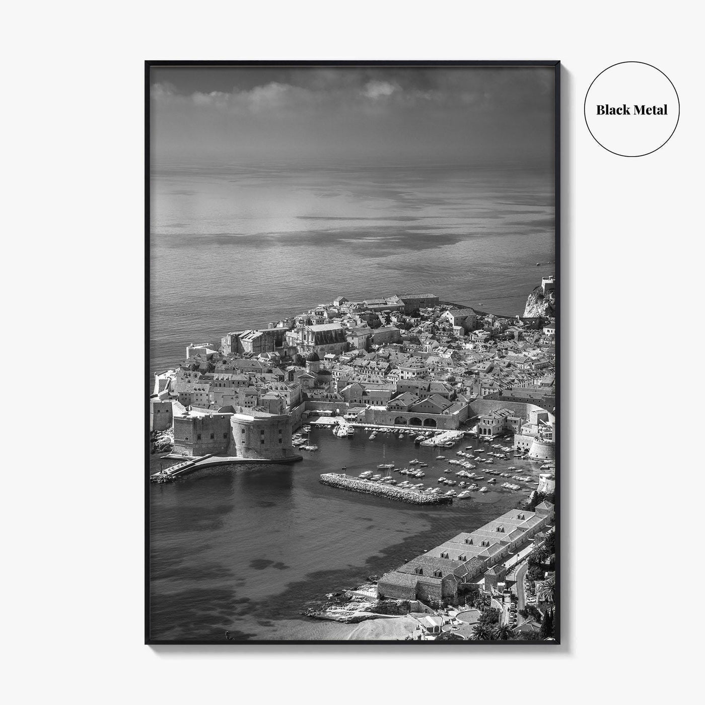 Dubrovnik Black and White Fine Art Photo Print, Old Town Croatia Poster Europe Decor
