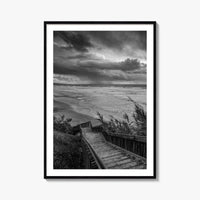 Encinitas Black and White Fine Art Photo Print, San Elijo State Beach, California Poster