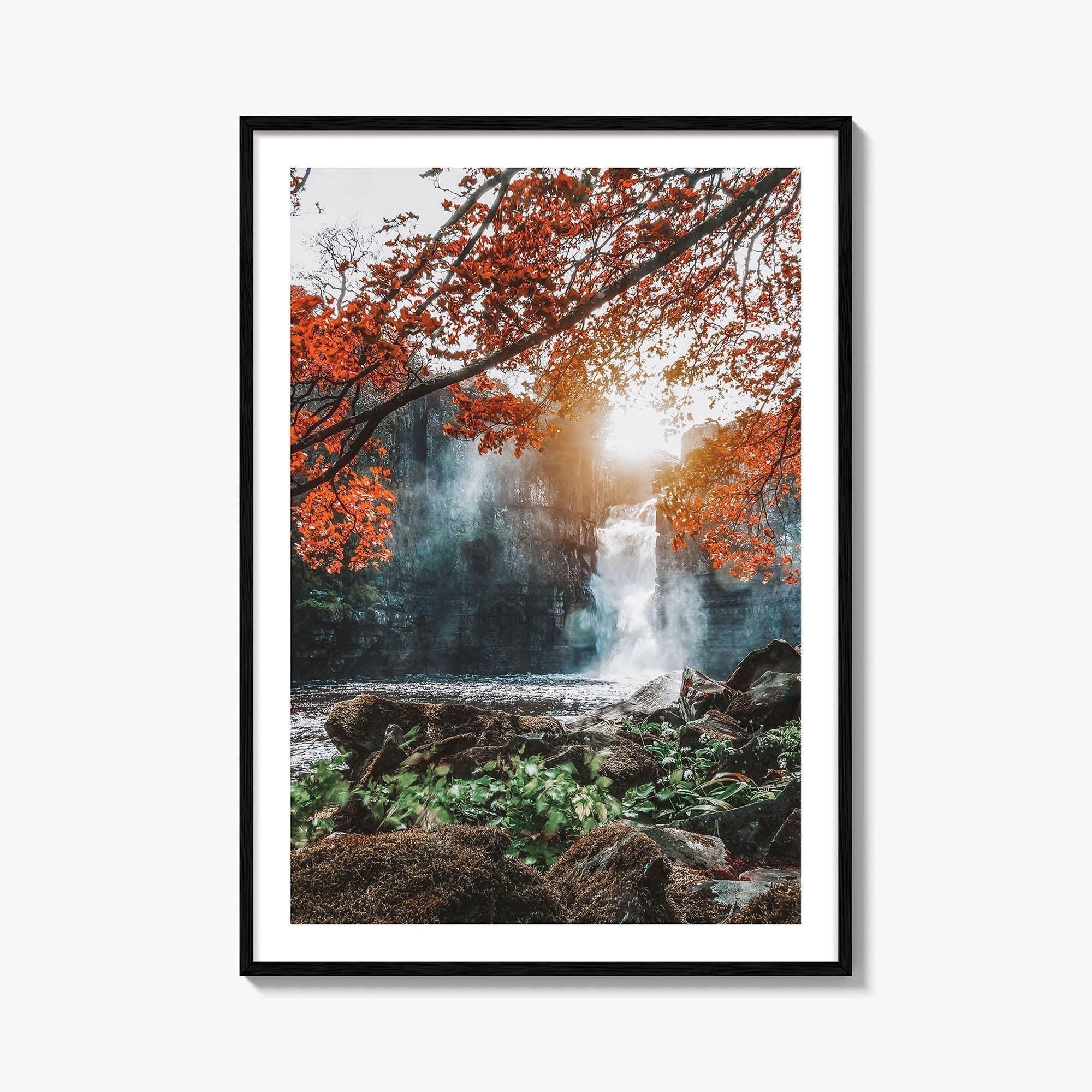 Durham England Fine Art Photo Print, High Force Waterfall, River Tees UK Poster