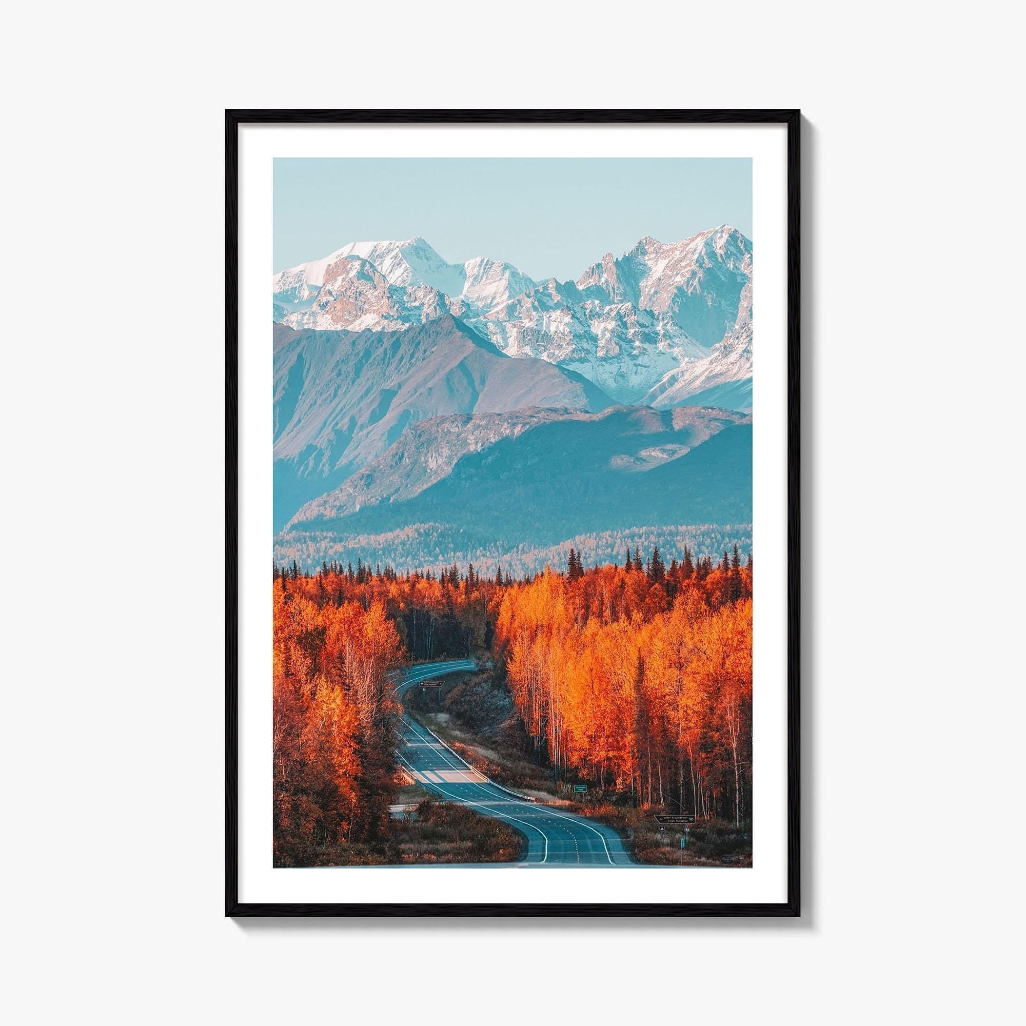 Denali Fine Art Photo Print, Mt Foraker, Alaska Range, Parks Highway, USA Poster