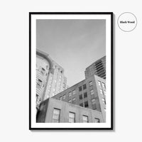 Durham NC Skyline Black and White Fine Art Photo Print, Wall Poster, USA