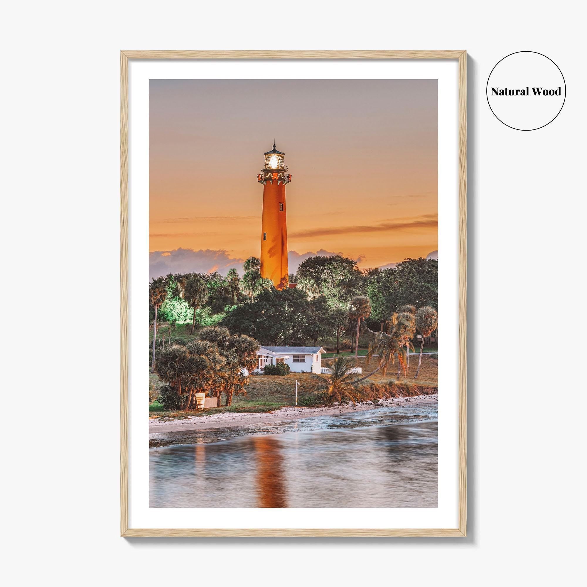 Jupiter Fine Art Photo Print, Inlet Lighthouse, Florida Wall Decor Poster, USA