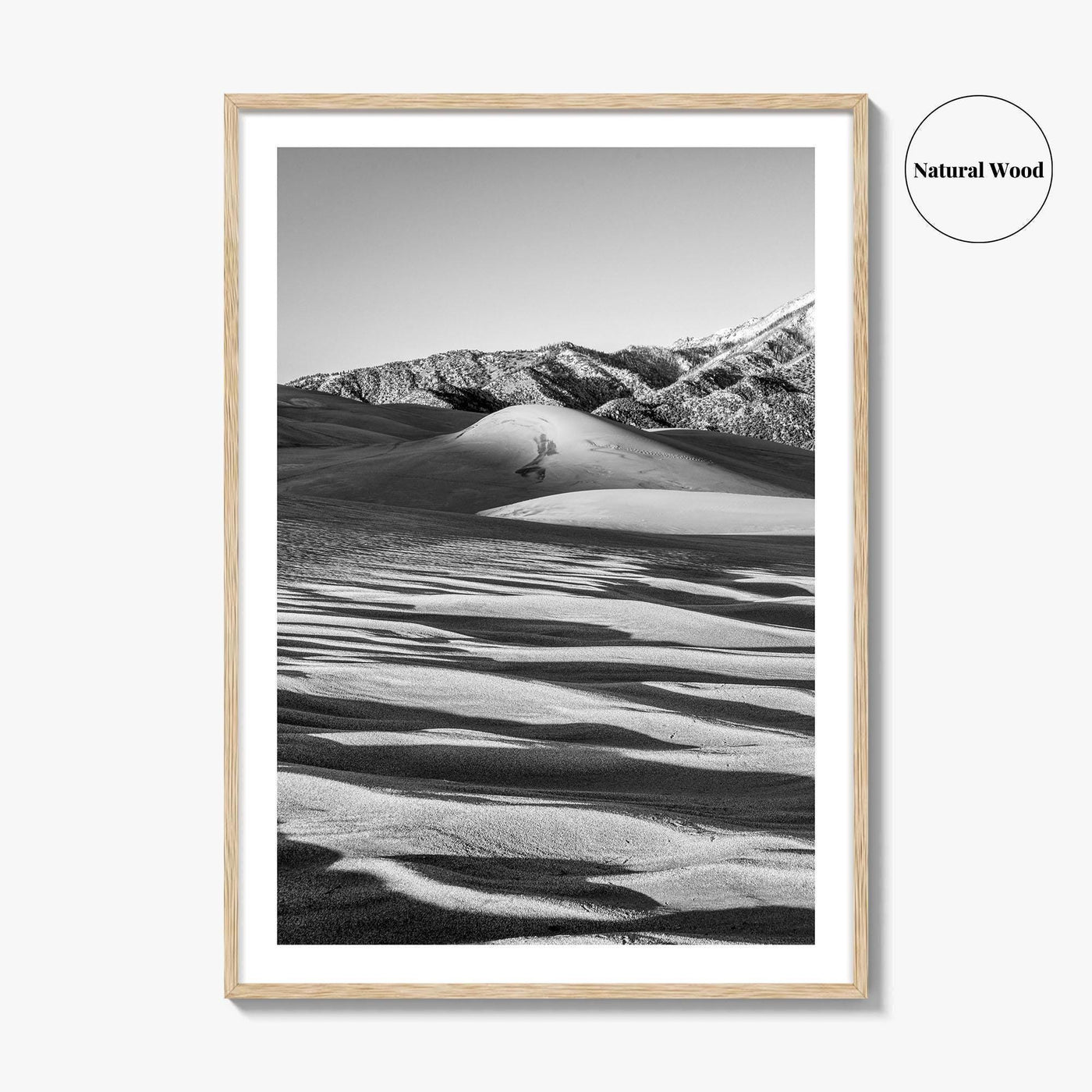 Great Sand Dunes Black and White Fine Art Photo Print, Colorado Poster
