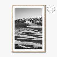 Great Sand Dunes Black and White Fine Art Photo Print, Colorado Poster