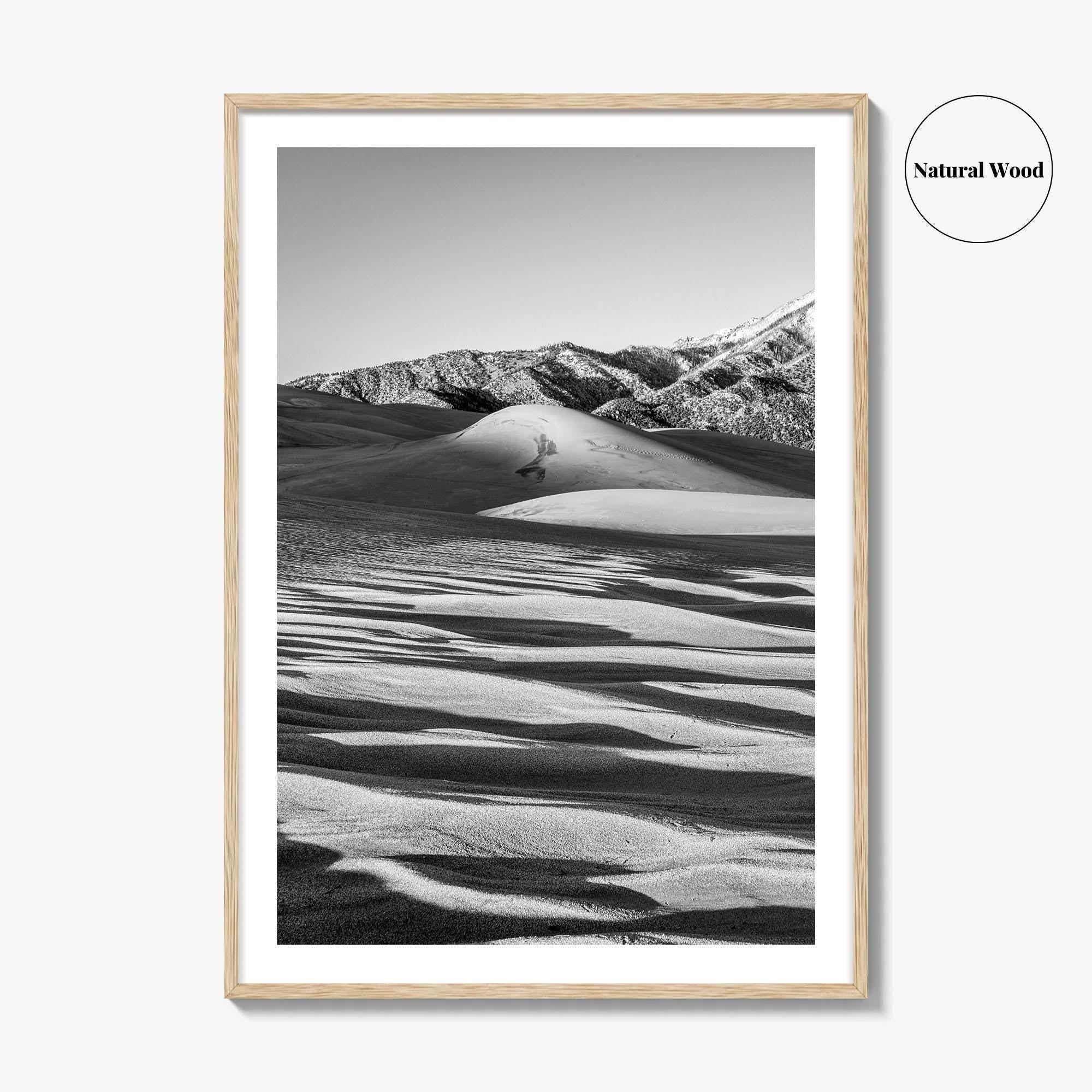 Great Sand Dunes Black and White Fine Art Photo Print, Colorado Poster