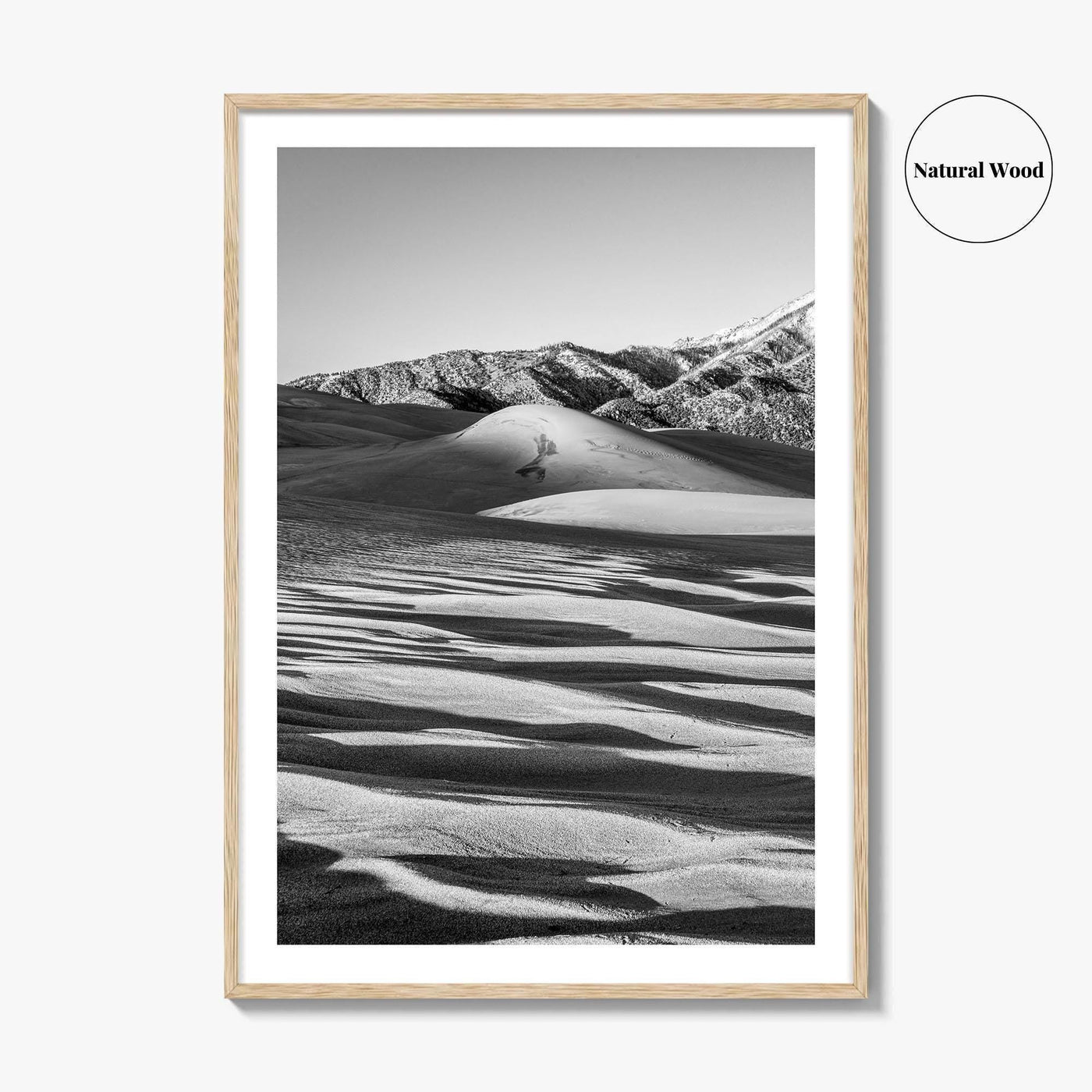 Great Sand Dunes Black and White Fine Art Photo Print, Colorado Poster