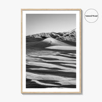 Great Sand Dunes Black and White Fine Art Photo Print, Colorado Poster