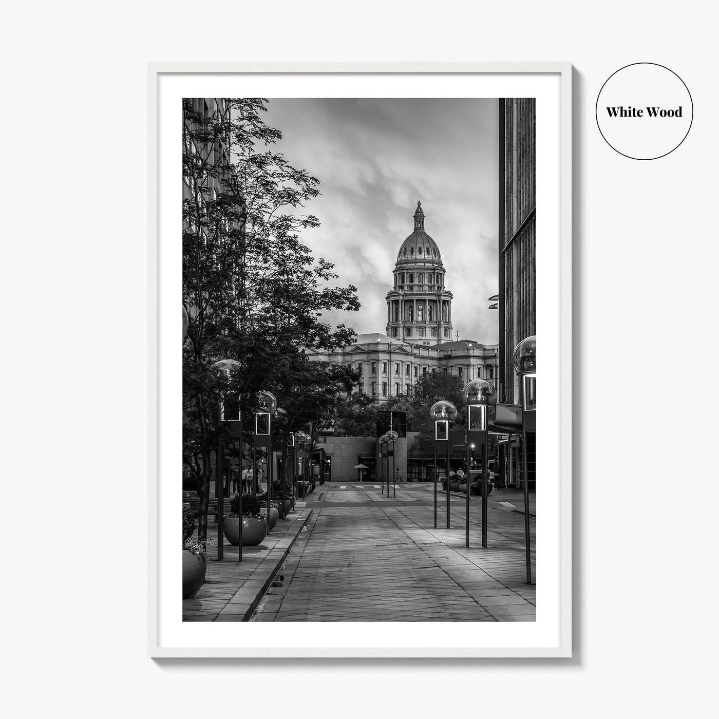 Denver Black and White Fine Art Photo Print, 16th Street Colorado Poster