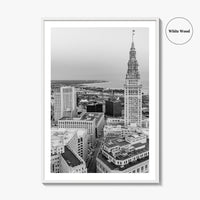 Cleveland Black and White Fine Art Photo Print, Ohio Landscape Poster